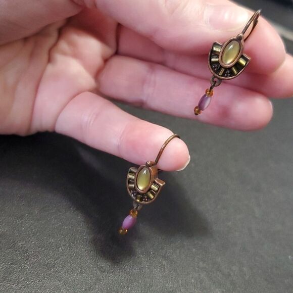 Laila Rowe bronze tone dangling earrings - Picture 7 of 7